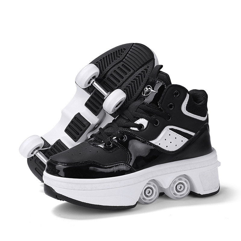 black roller skate shoes