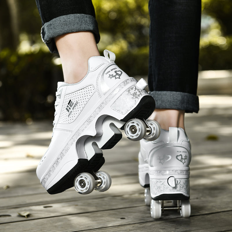roller skate sneakers white