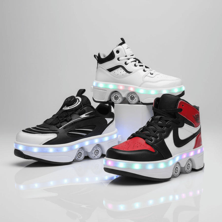 LED Roller Skate Shoes with Pop-Out Wheels