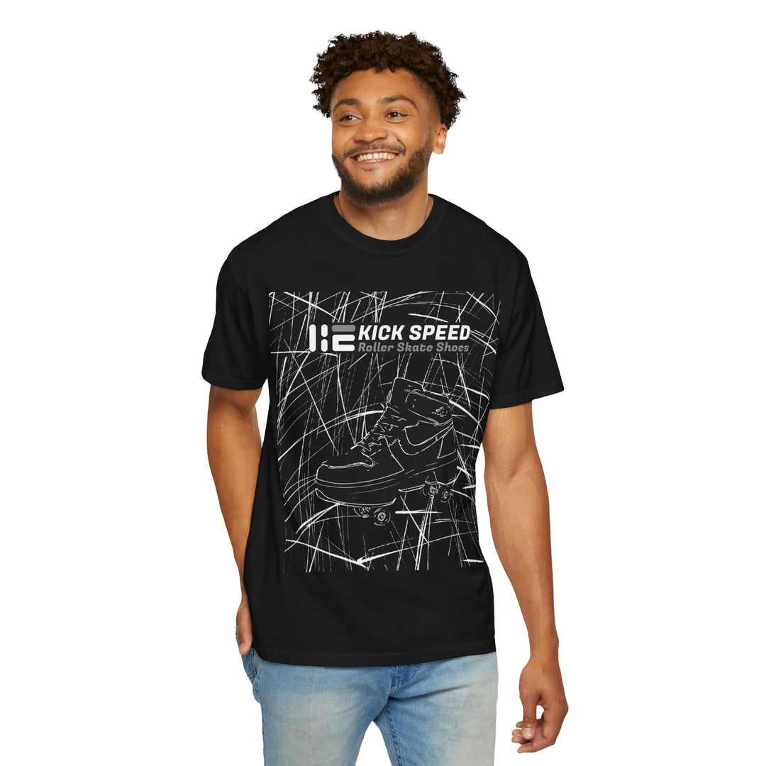 Kick Speed™ Roller Sketch Unisex Garment-Dyed T-Shirt