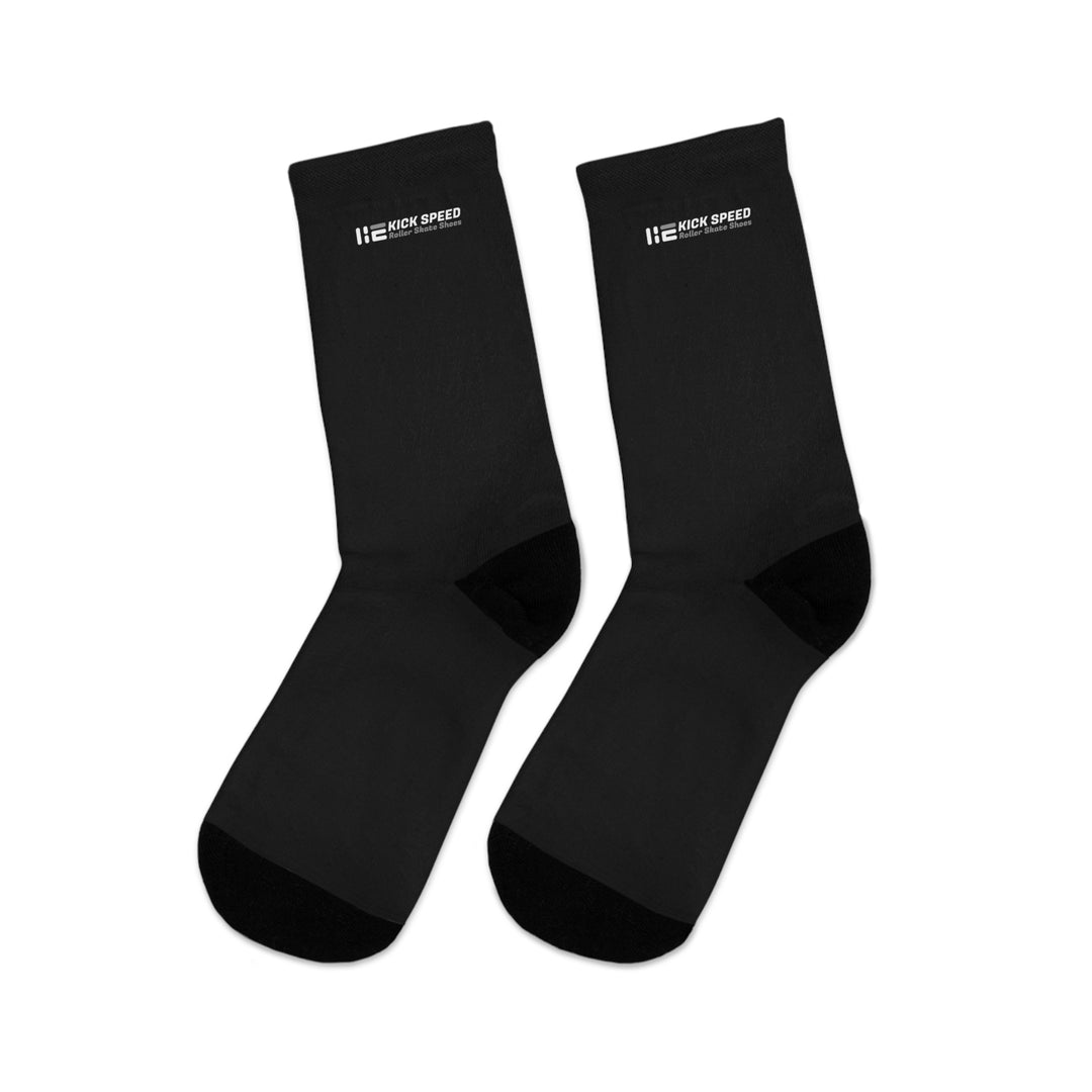 Kick Speed™ Logo Unisex Recycled Poly Socks Black