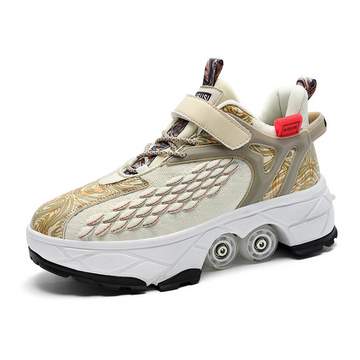 Kick Speed™ Roller Skate Shoes Fly Wheels LOW w/ Toe Stops