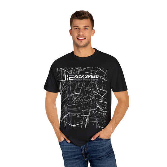 Kick Speed™ Roller Sketch Unisex Garment-Dyed T-Shirt