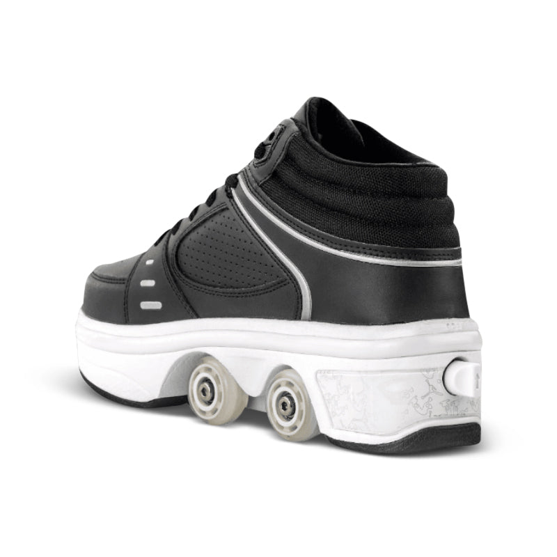 black shoes with wheels