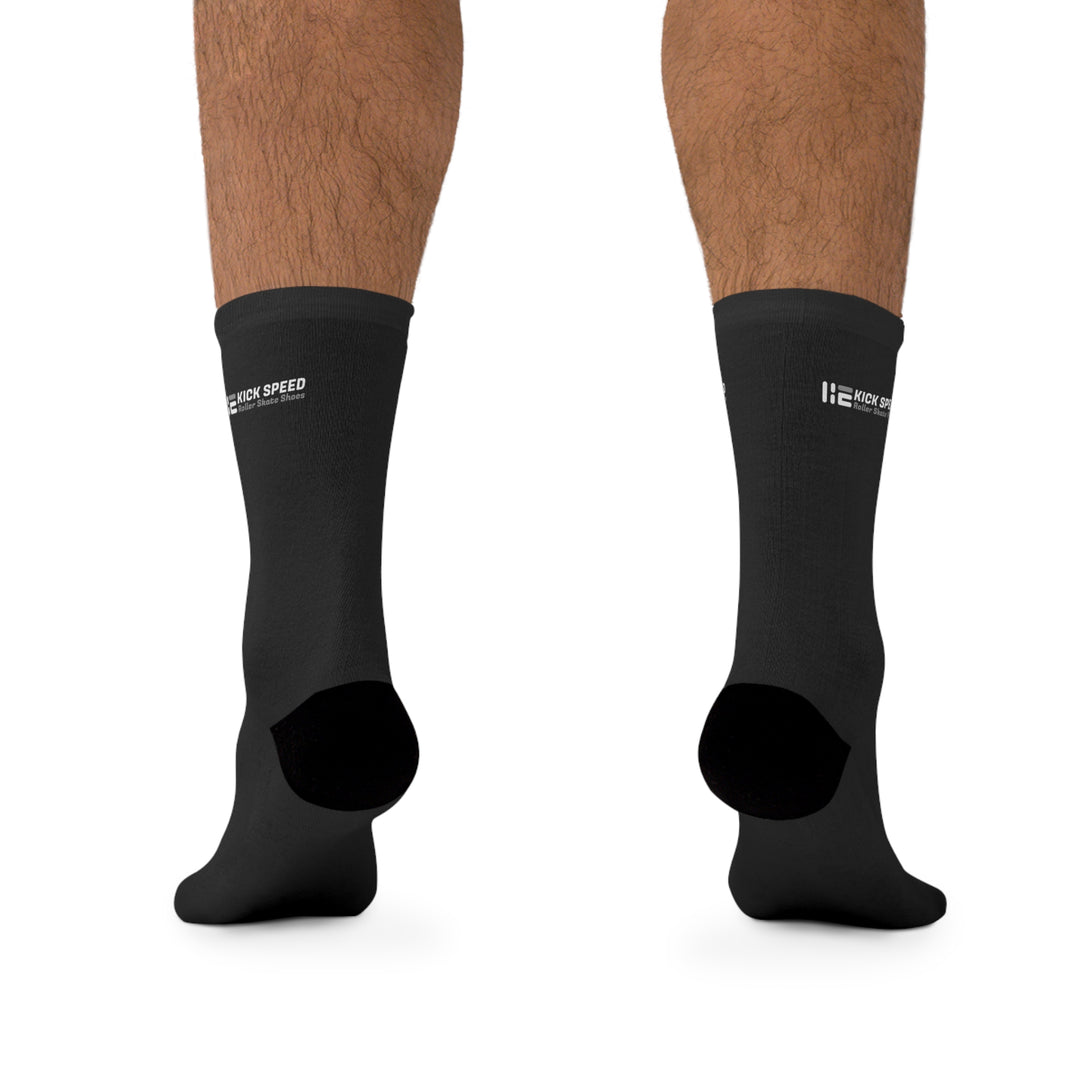 Kick Speed™ Logo Unisex Recycled Poly Socks Black