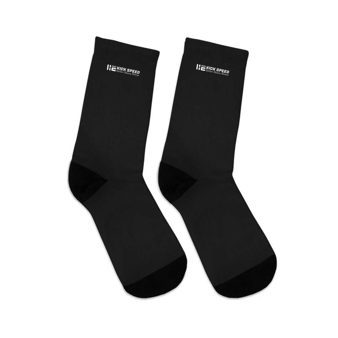 Kick Speed™ Logo Unisex Recycled Poly Socks Black