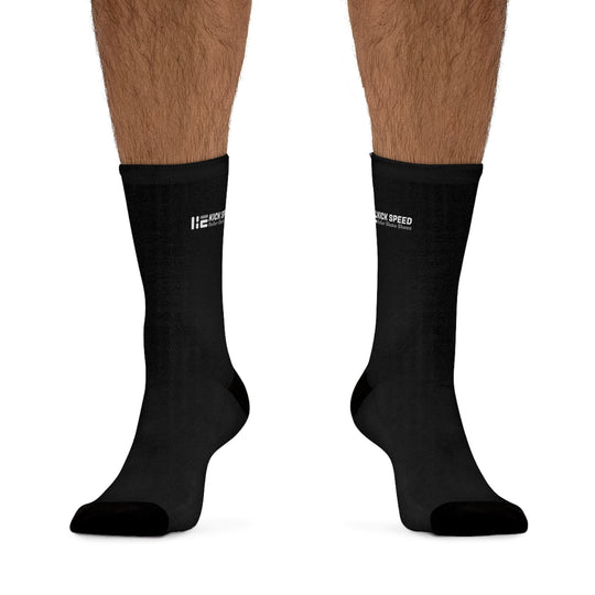 Kick Speed™ Logo Unisex Recycled Poly Socks Black