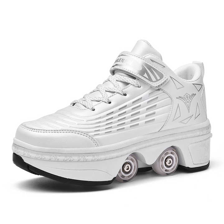white shoes with wheels