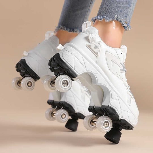 shoes with wheels on them