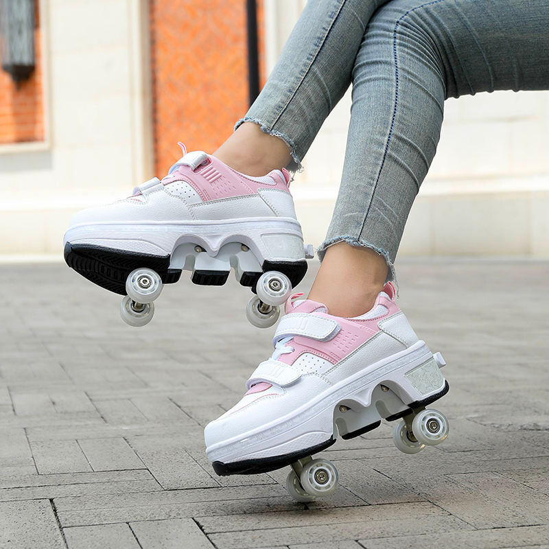 roller skates in shoes