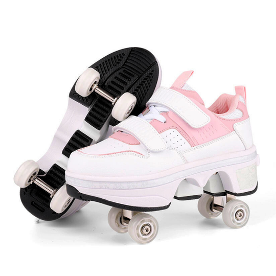 roller skates in shoes