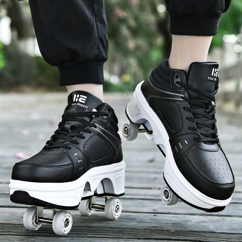 black roller skate shoes