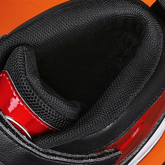 close-up of interior lining of Kick Speed roller skate shoe showing padded comfort