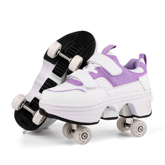 Kick Speed Supersonic LOW roller skate shoes for women in purple and white colorway