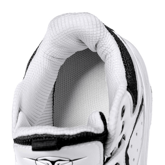 inner padding view of Kick Speed roller skate shoes showing breathable lining and cushioned ankle support, comfortable roller shoes with secure fit