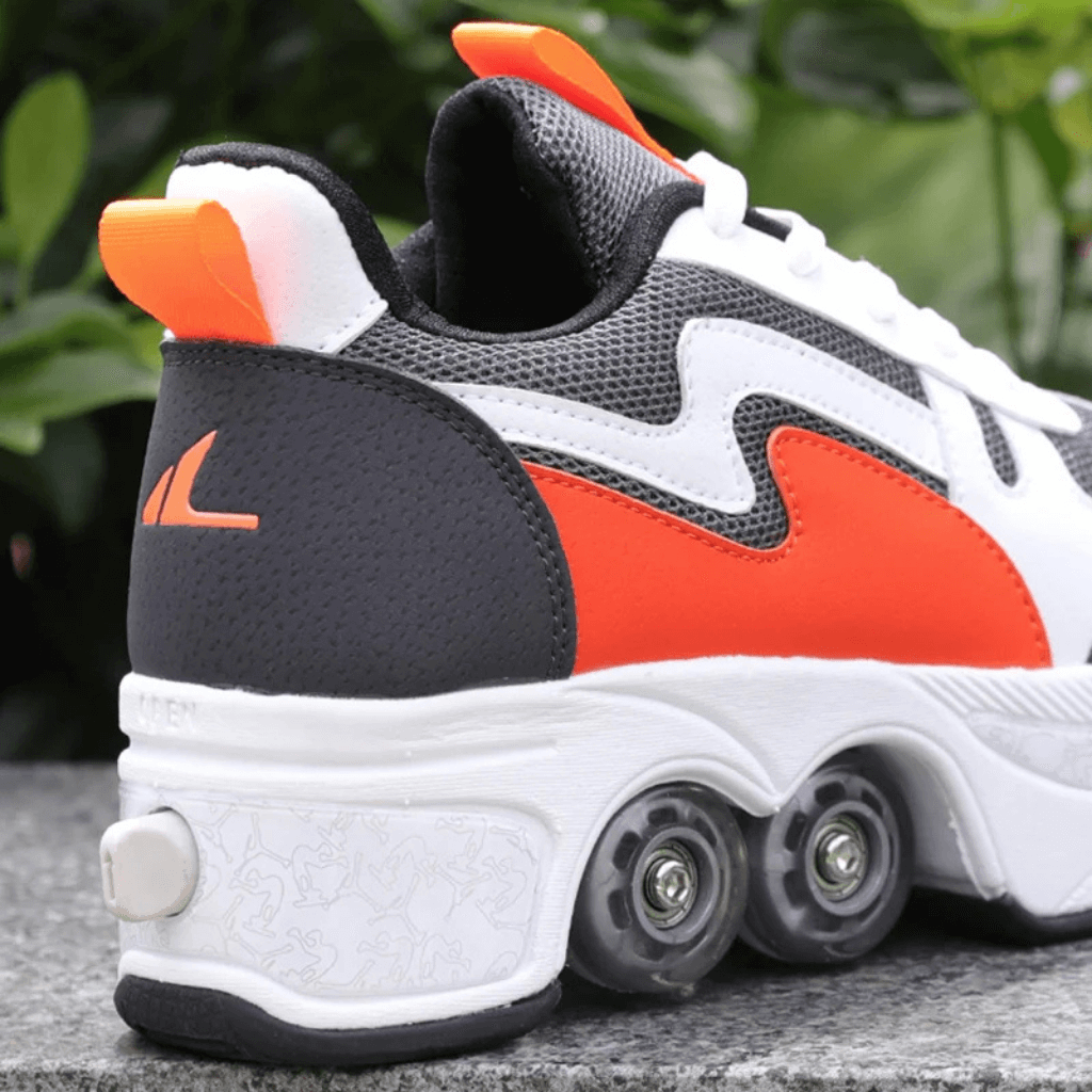 Orange roller skate shoes for kids