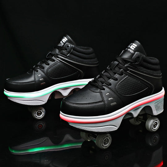 kick roller shoes with wheels